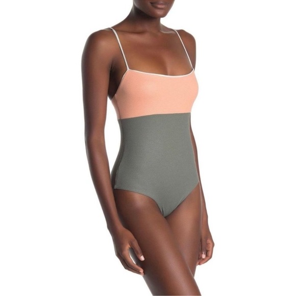 Anthropologie x Tavik Scarlett One Piece Color Blocked Swimsuit, size large - Picture 3 of 9